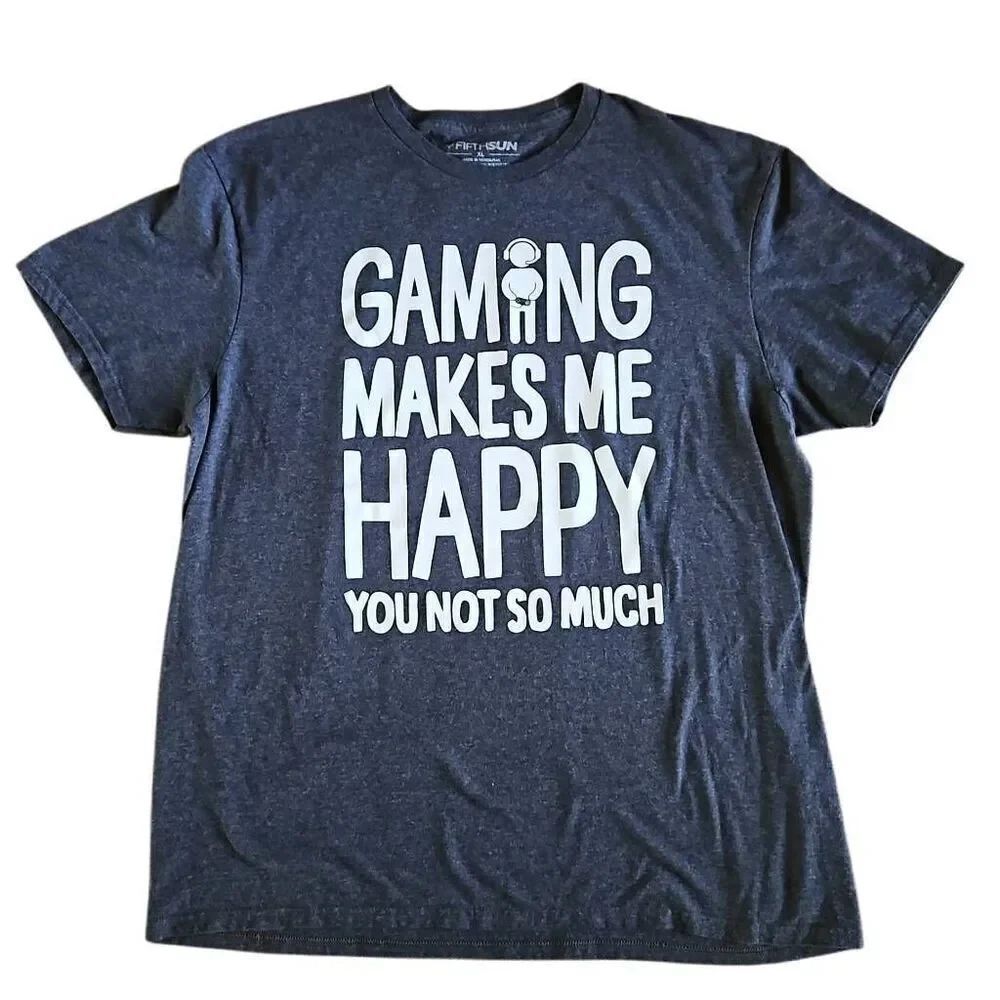 FIFTHSUN Gaming T-Shirt Dark Grey XLarge